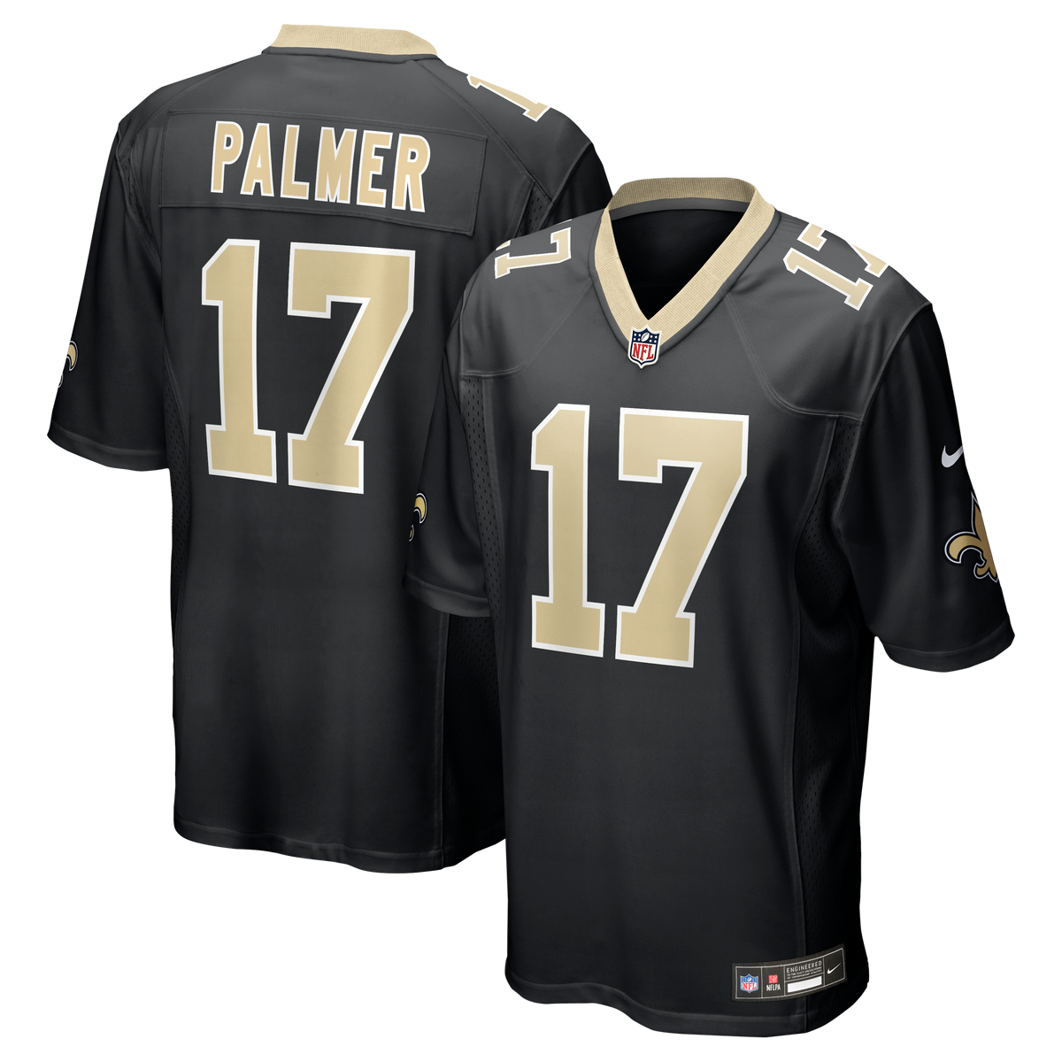 New Orleans Saints Trey Palmer Nike Black Team Game Jersey