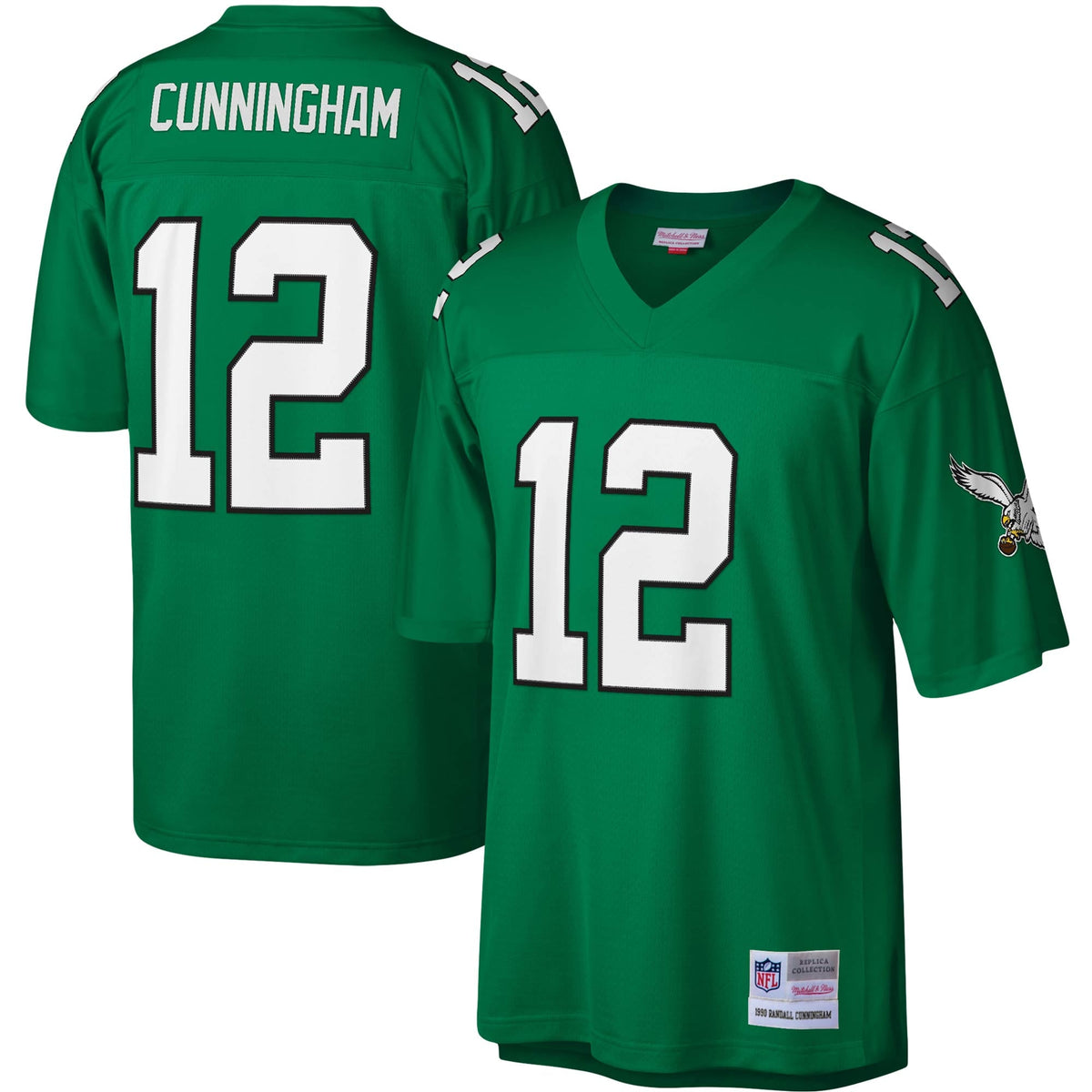 Philadelphia Eagles Randall Cunningham Mitchell & Ness Kelly Green Legacy Replica Jersey