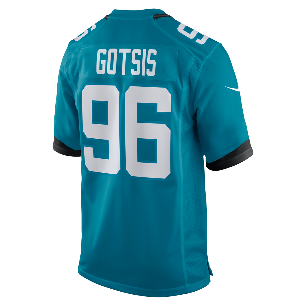 Jacksonville Jaguars Adam Gotsis Nike Teal Game Jersey