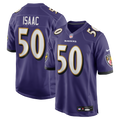 Baltimore Ravens Adisa Isaac Nike Purple Team Game Jersey