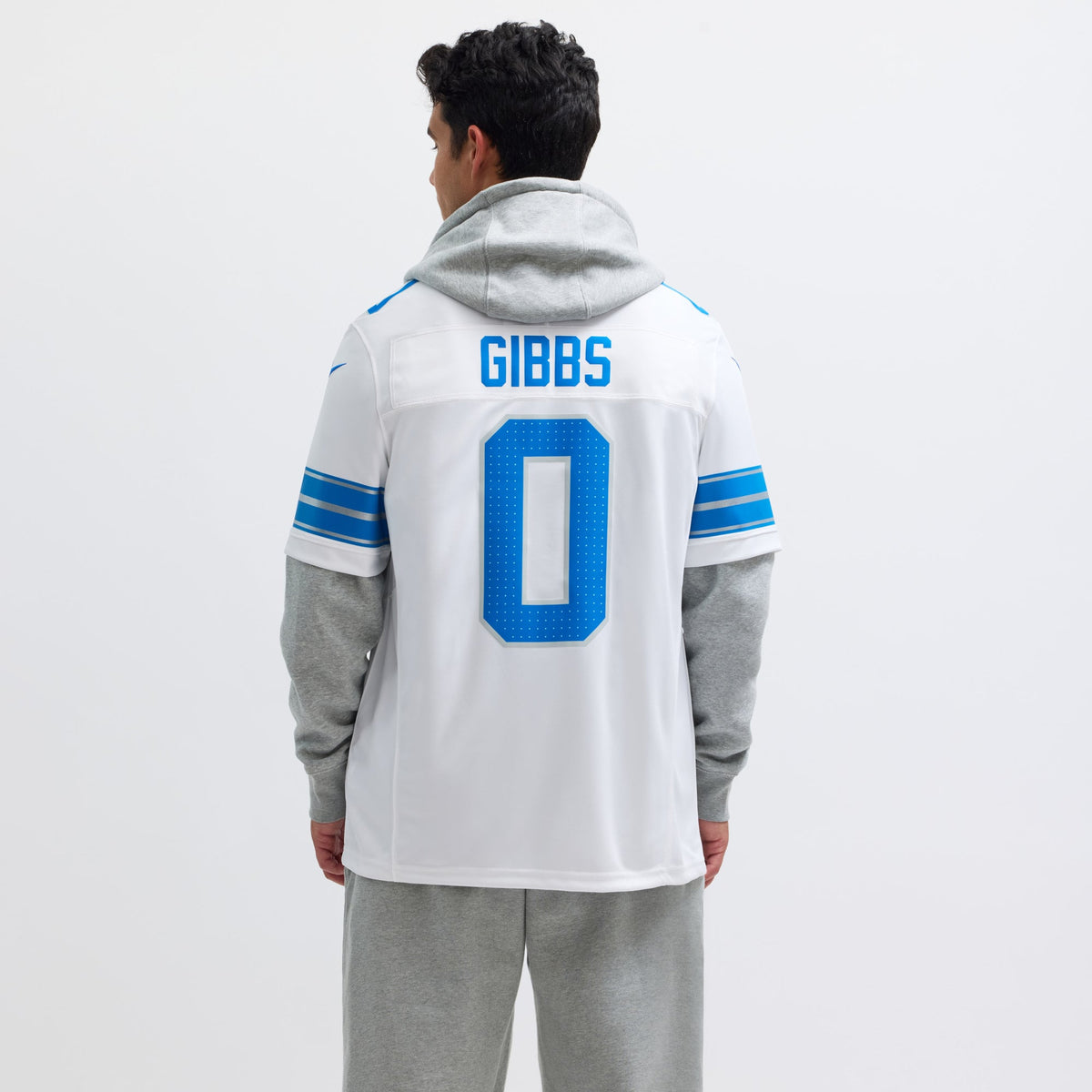 Detroit Lions Jahmyr Gibbs Nike White Vapor F.U.S.E. Limited Jersey