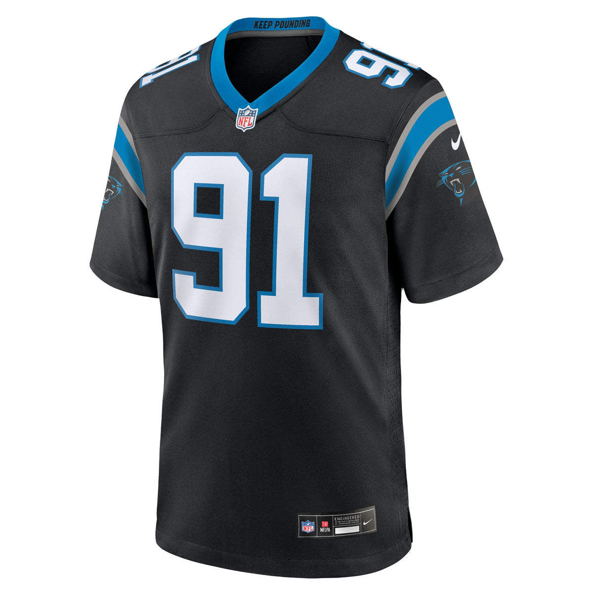 Carolina Panthers Patrick Jones II Nike Black Team Game Jersey