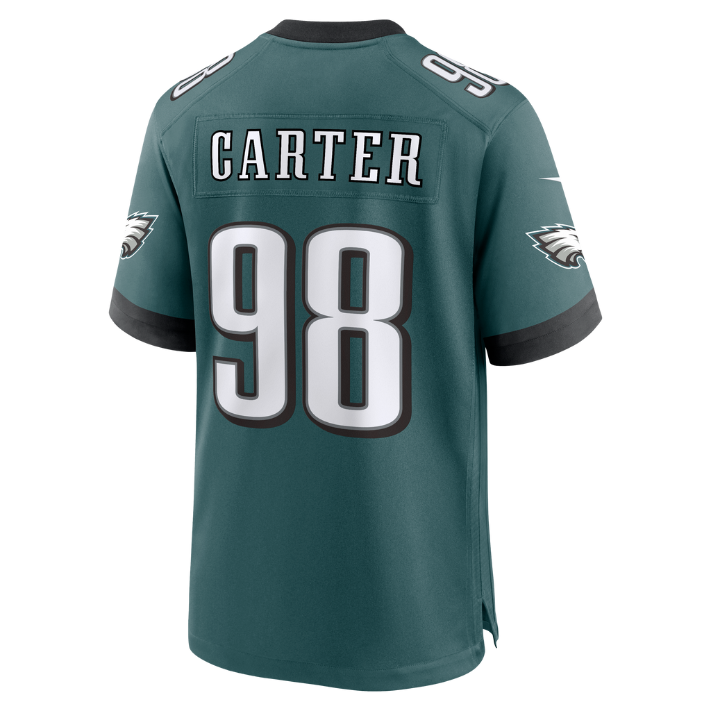 Philadelphia Eagles Jalen Carter Nike Midnight Green Team Game Jersey