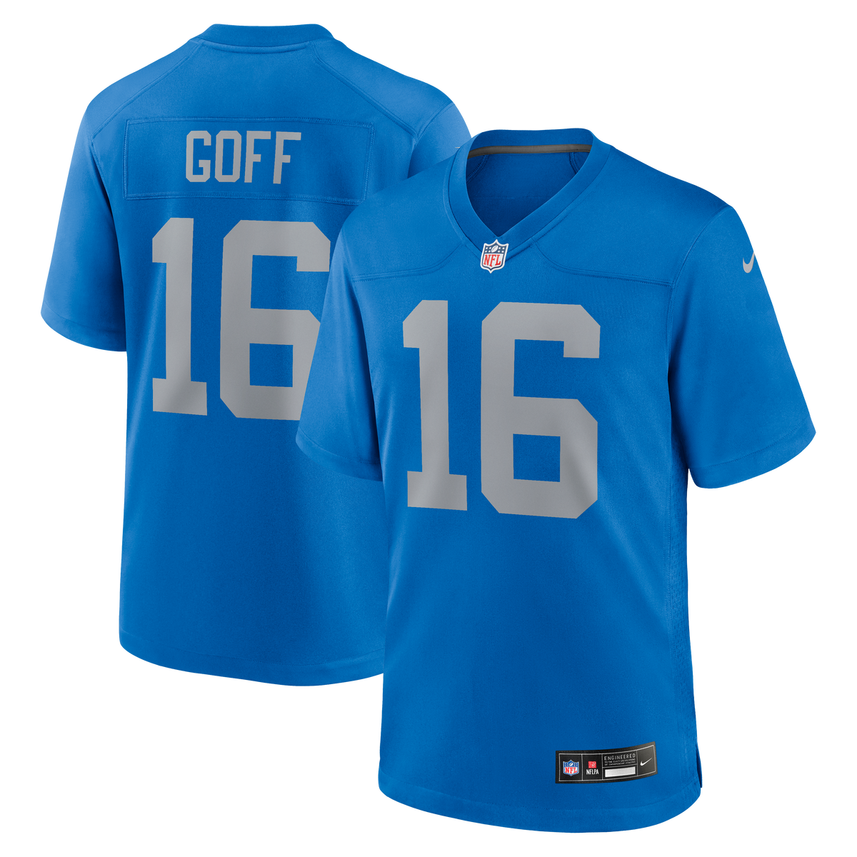 Detroit Lions Jared Goff Nike Blue Alternate Game Jersey