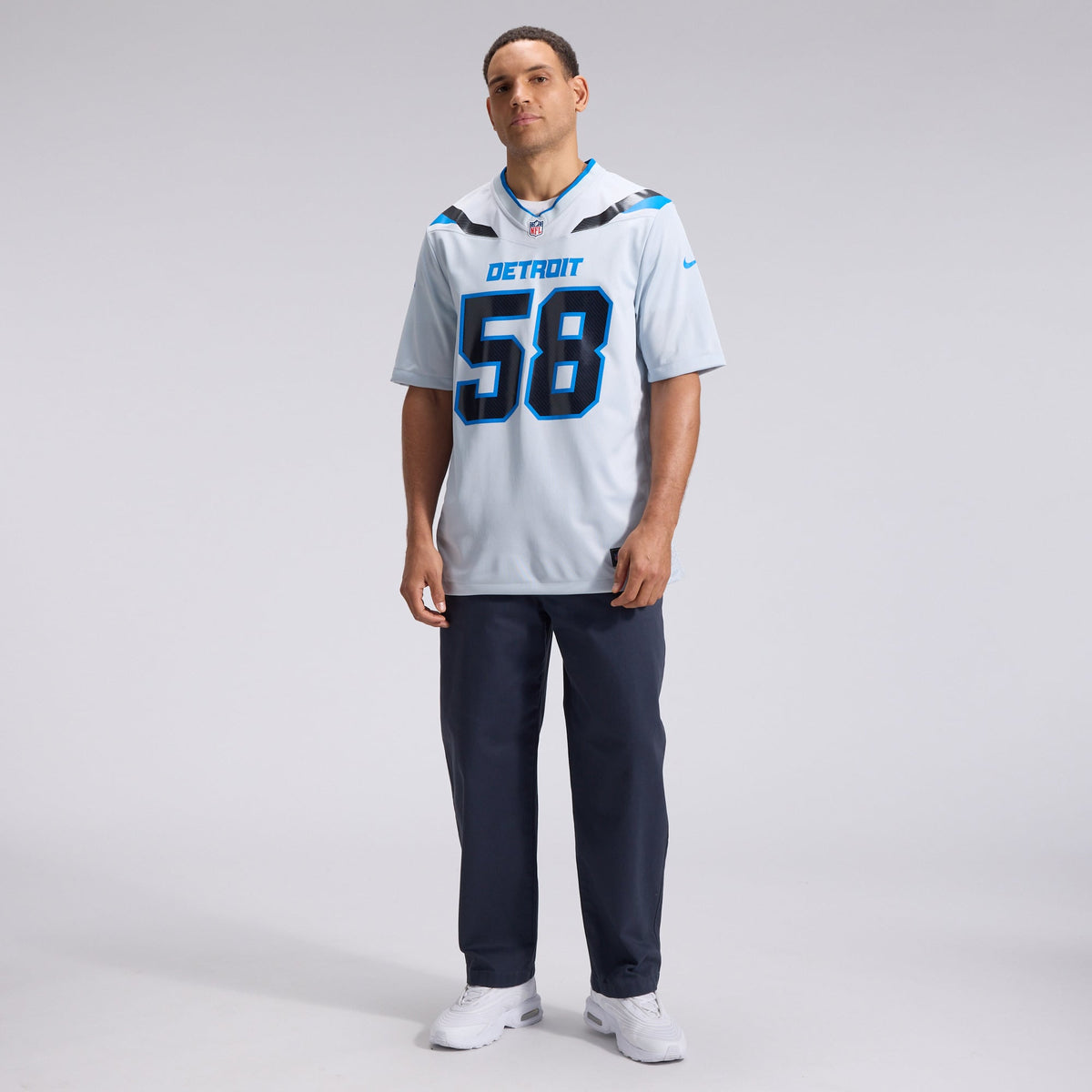 Detroit Lions Penei Sewell Nike Silver 2026 Rivalries Collection Game Jersey