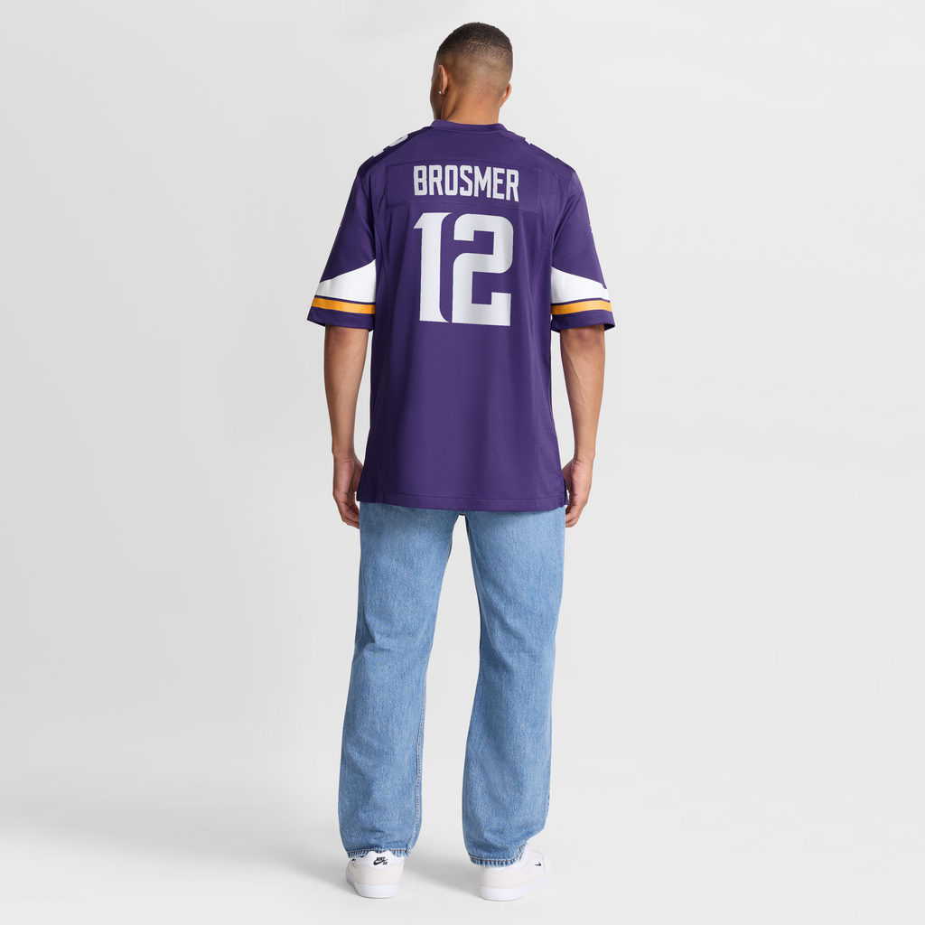 Minnesota Vikings Max Brosmer Nike Purple Team Game Jersey