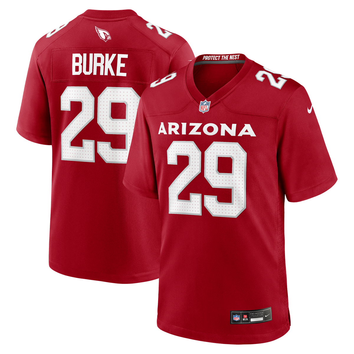 Arizona Cardinals Denzel Burke Nike Cardinal Team Game Jersey