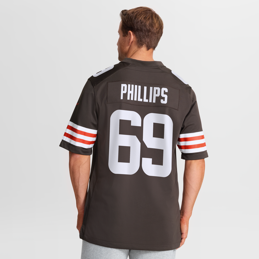 Cleveland Browns Tyre Phillips Nike Brown Team Game Jersey