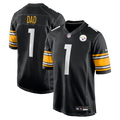 Pittsburgh Steelers Number 1 Dad Nike Black Game Jersey
