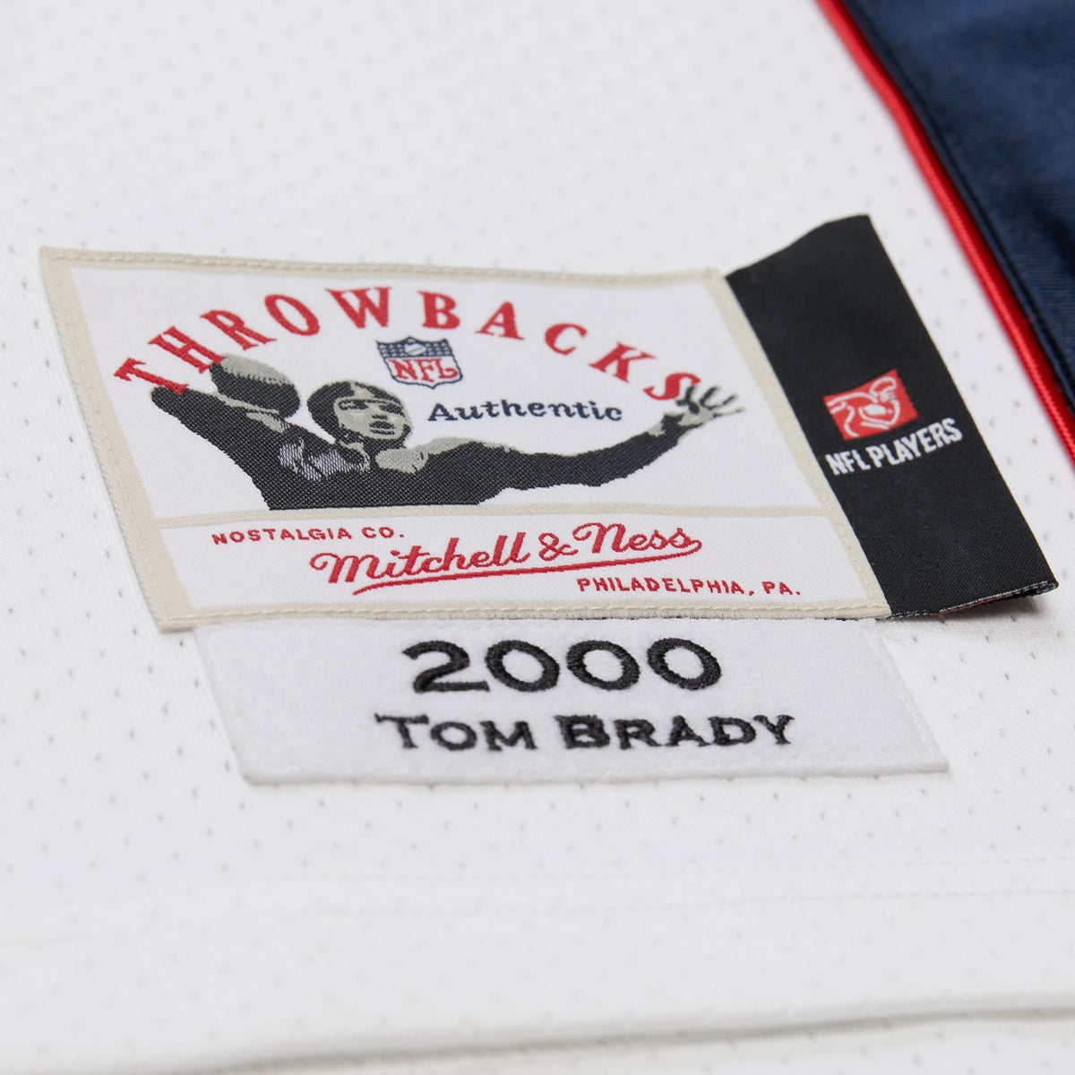 New England Patriots Tom Brady Mitchell & Ness White 2000 Big & Tall Legacy Replica Jersey