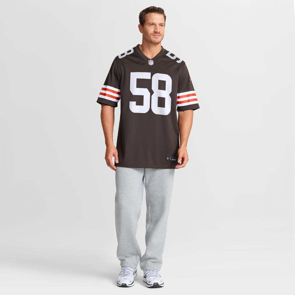 Cleveland Browns Austin Barber Nike Brown Team Game Jersey