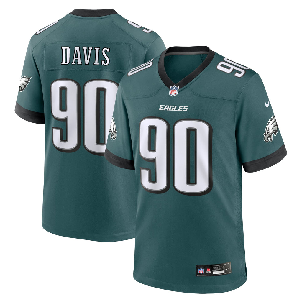 Philadelphia Eagles Jordan Davis Nike Midnight Green Team Game Jersey