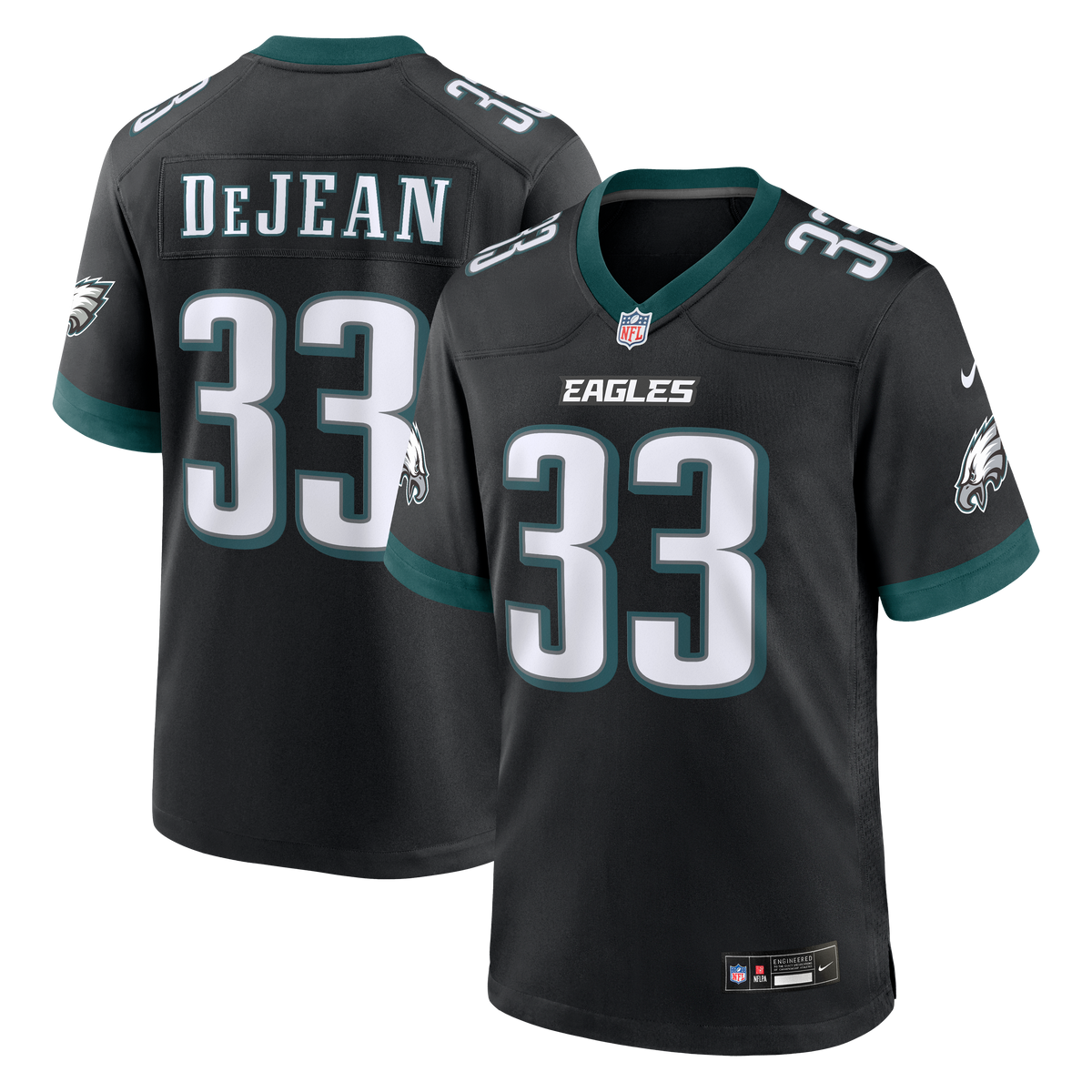 Philadelphia Eagles Cooper DeJean Nike Black Alternate Game Jersey