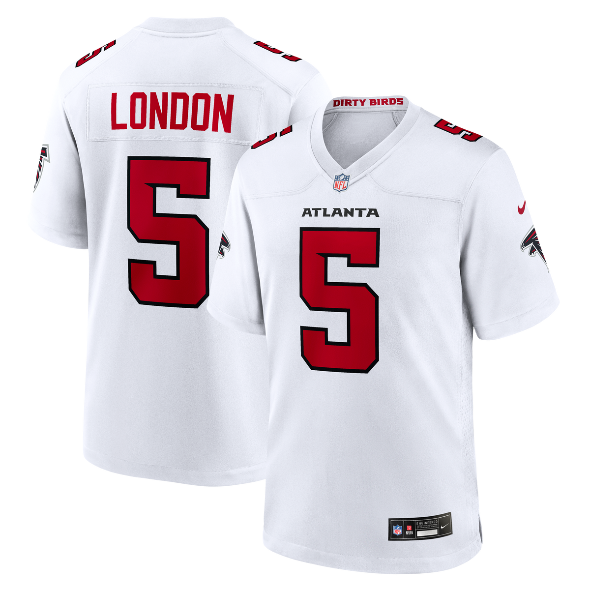 Atlanta Falcons Drake London Nike White Game Jersey