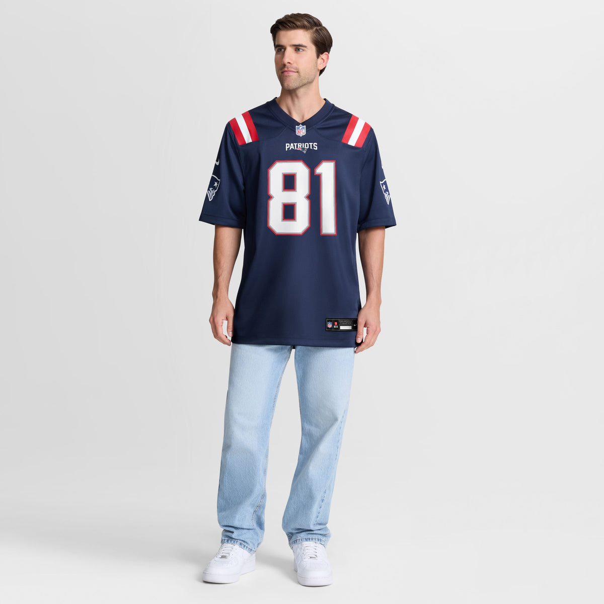 New England Patriots CJ Dippre Nike Navy Team Game Jersey