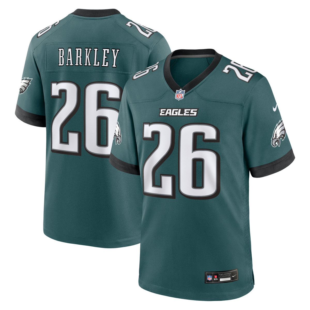 Philadelphia Eagles Saquon Barkley Nike Kelly Green Alternate Game Jersey