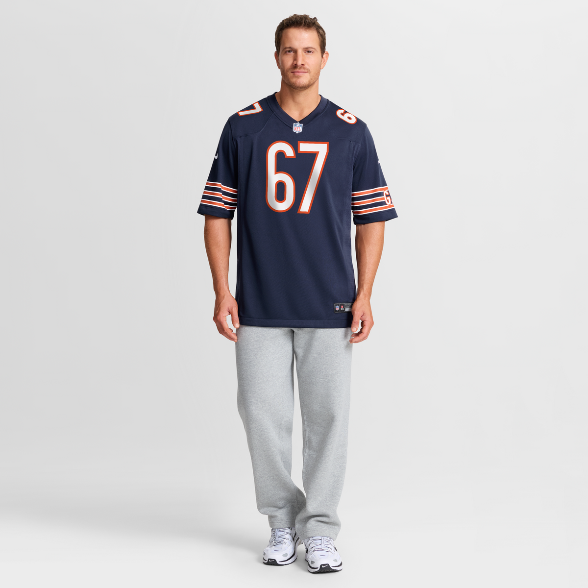 Chicago Bears Garrett Bradbury Nike Navy Team Game Jersey