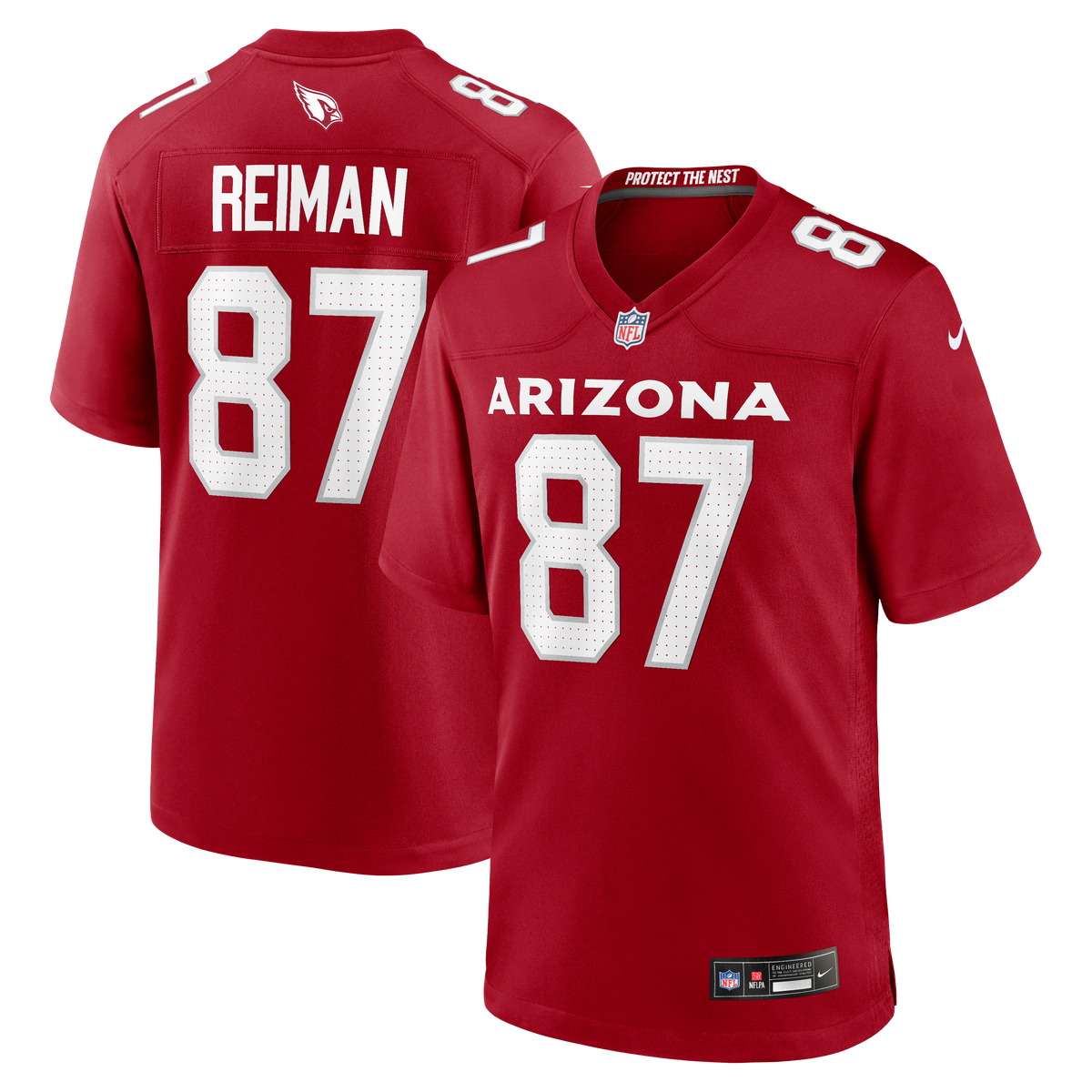 Arizona Cardinals Tip Reiman Nike Cardinal Team Game Jersey