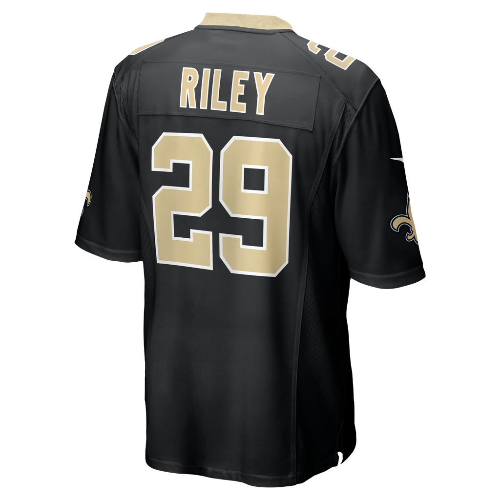 New Orleans Saints Quincy Riley Nike Black Team Game Jersey