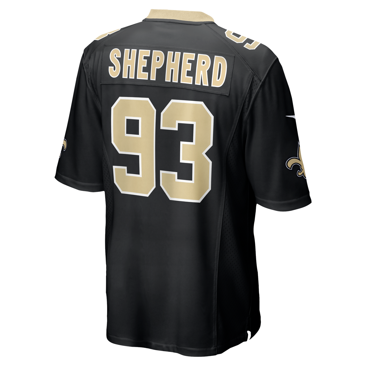 New Orleans Saints Nathan Shepherd Nike Black Game Jersey