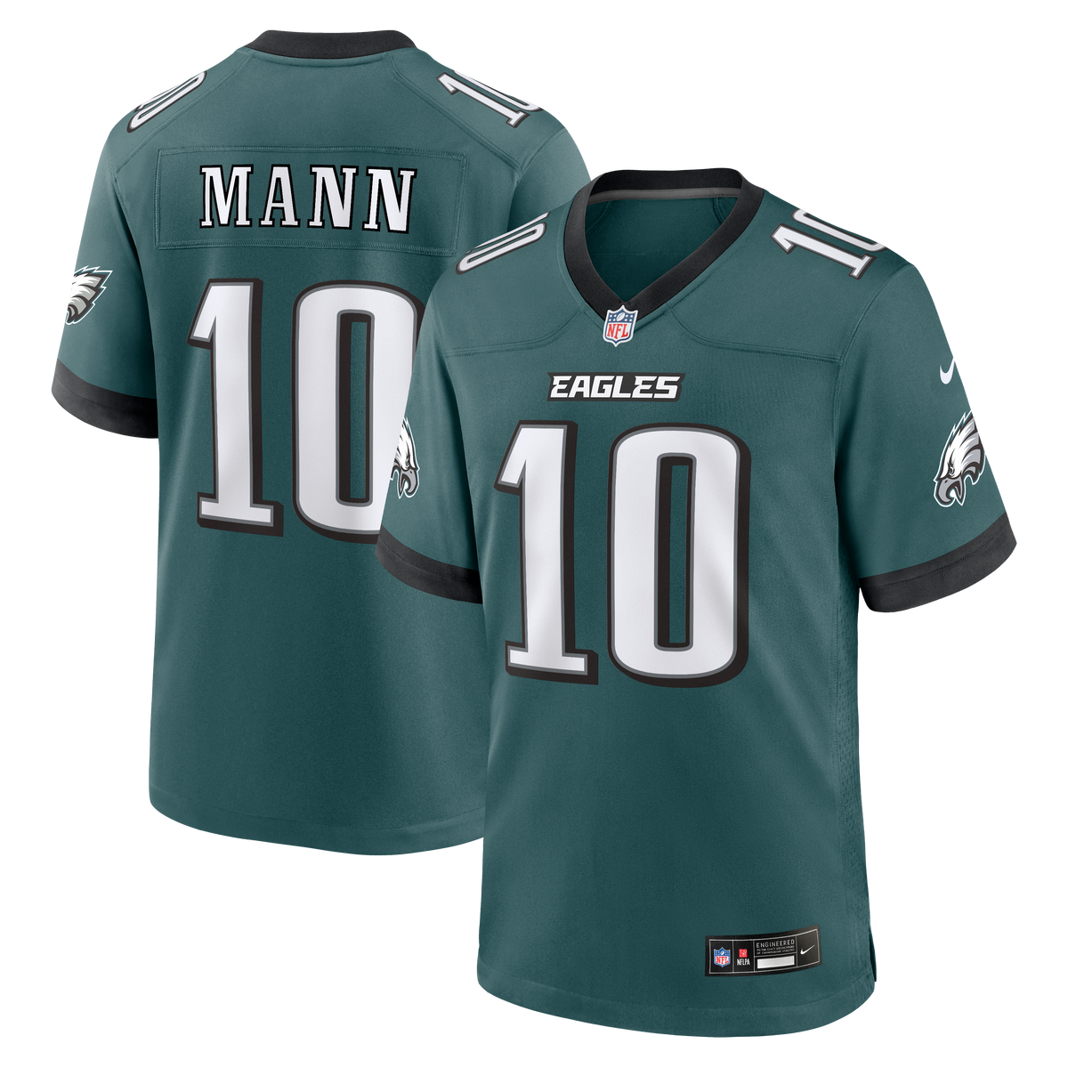 Philadelphia Eagles Braden Mann Nike Midnight Green Team Game Jersey
