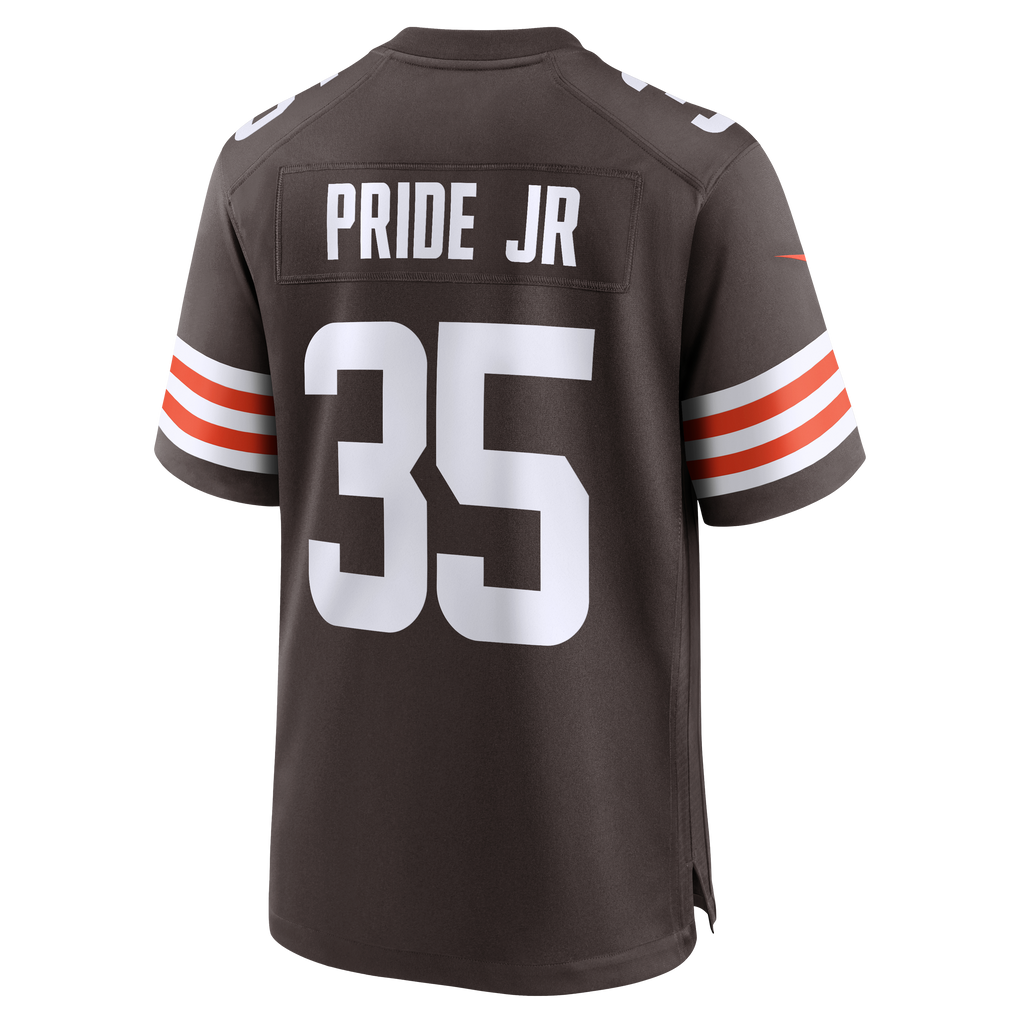 Cleveland Browns Toriano Pride Jr. Nike Brown Team Game Jersey