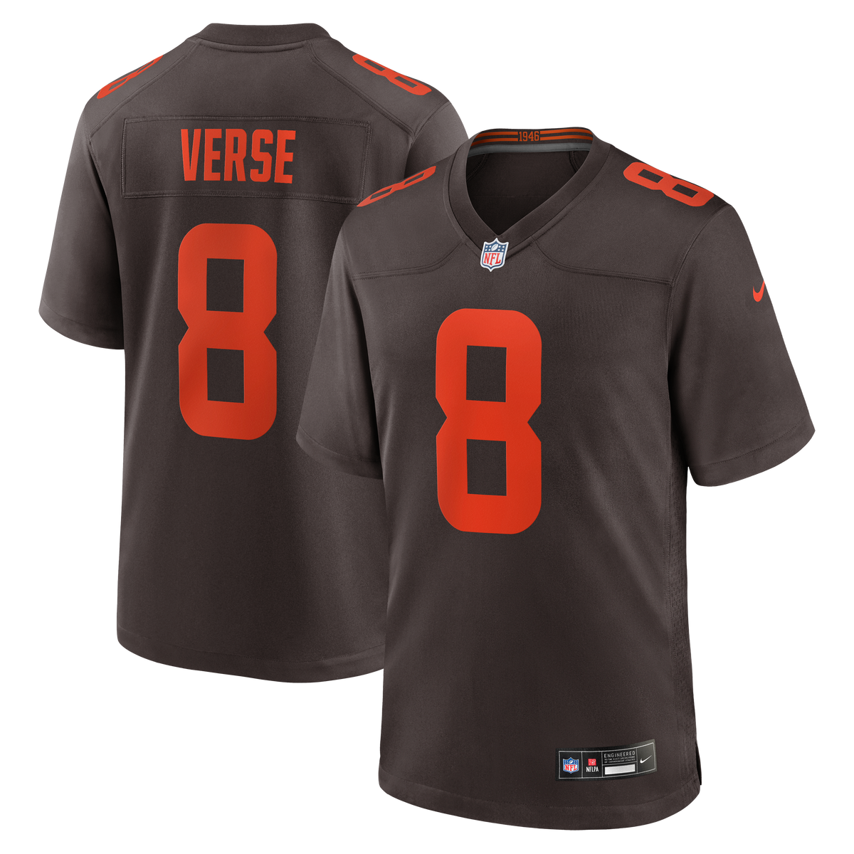 Cleveland Browns Jared Verse Nike Brown Nike Game Jersey
