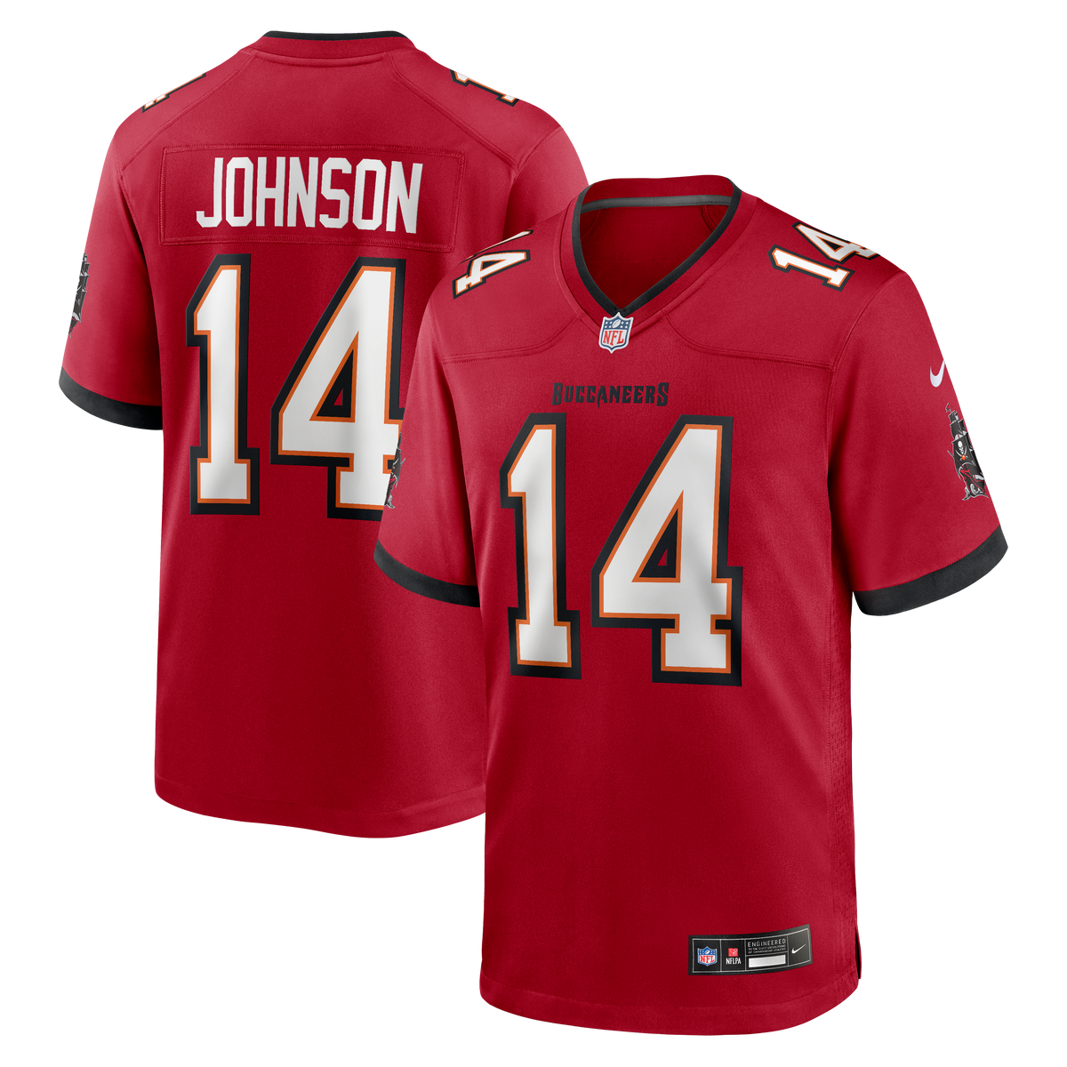 Tampa Bay Buccaneers Brad Johnson Nike Red Game Retired Player Jersey