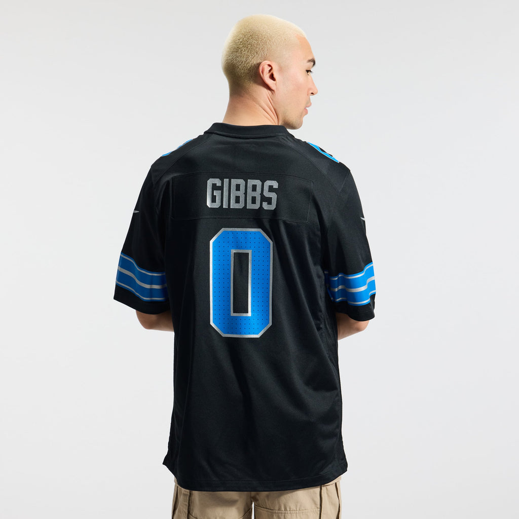 Detroit Lions Jahmyr Gibbs Nike Black 2nd Alternate Game Player Jersey