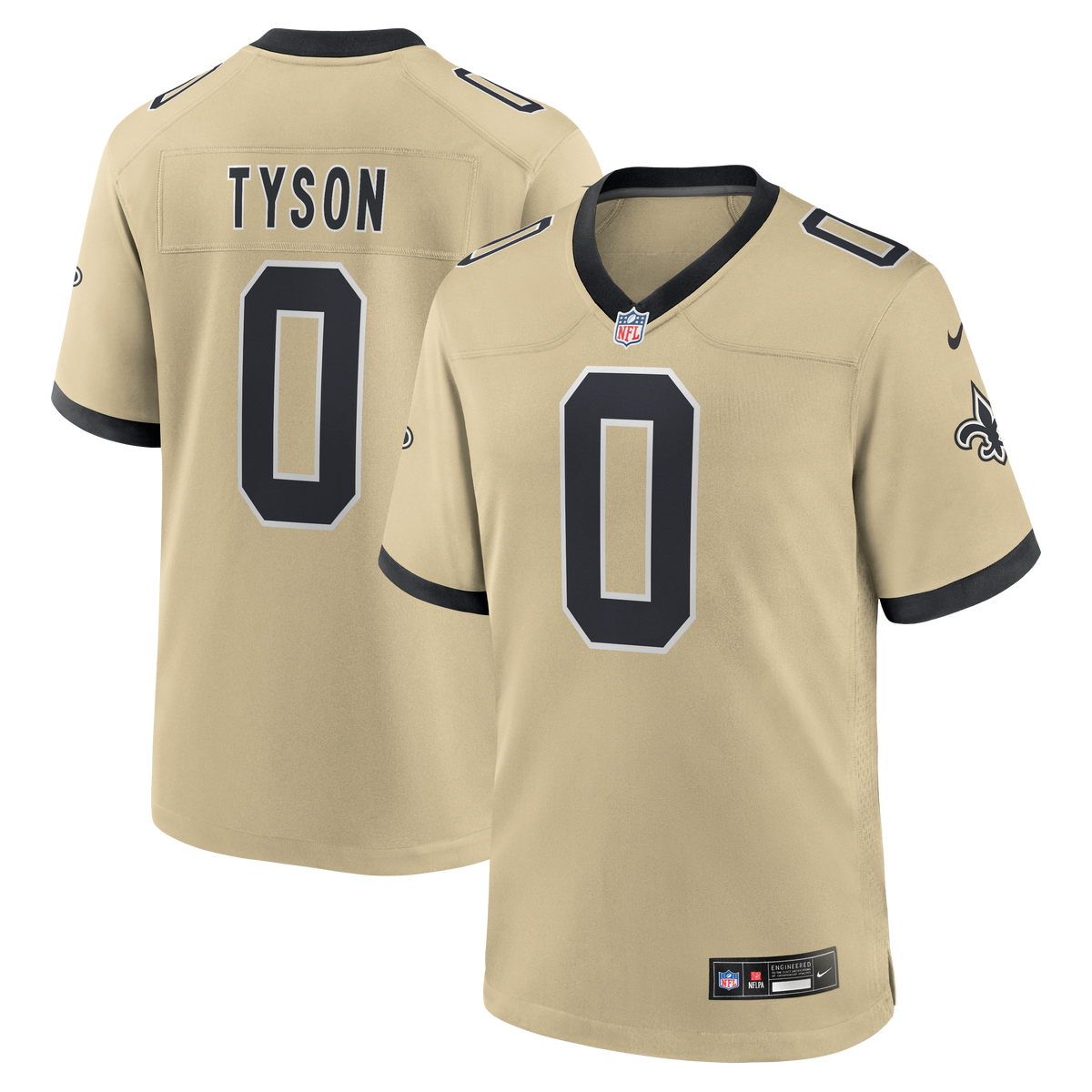 New Orleans Saints Jordyn Tyson Nike Gold Alternate Game Jersey