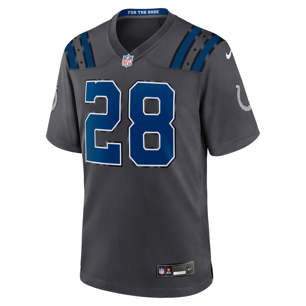 Indianapolis Colts Jonathan Taylor Nike Anthracite 2026 Rivalries Collection Game Jersey