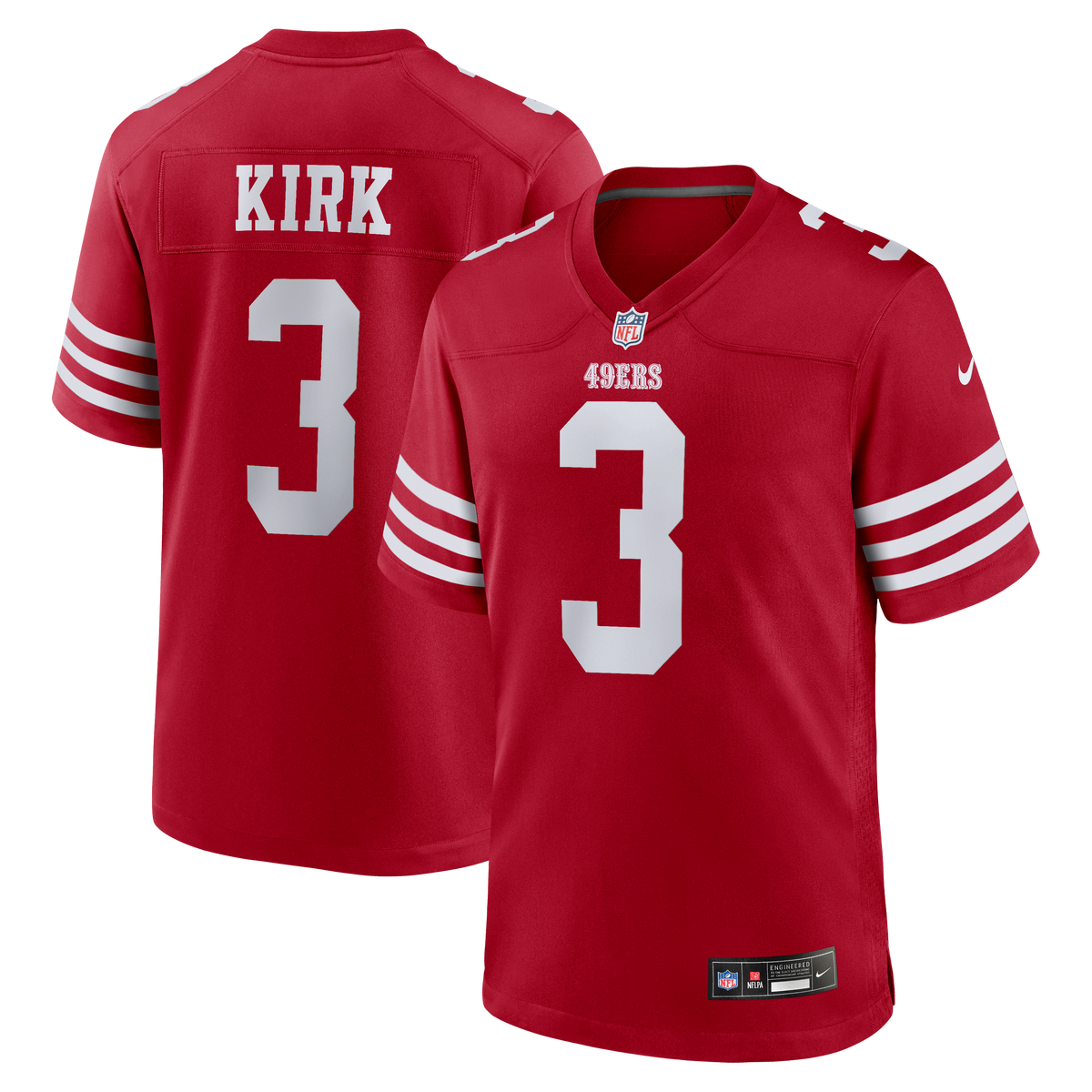 San Francisco 49ers Christian Kirk Nike Scarlet Team Game Jersey