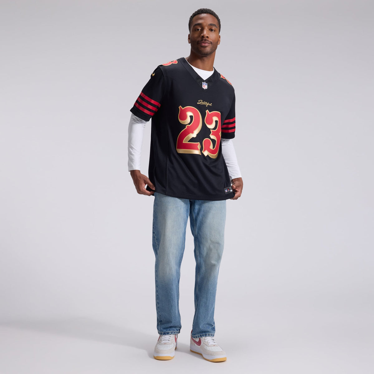 San Francisco 49ers Christian McCaffrey Nike Black Rivalries Collection Stitched Limited Jersey
