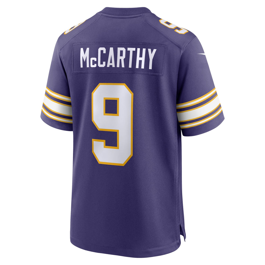 Minnesota Vikings J.J. McCarthy Nike Purple 2nd Alternate Player Game Jersey