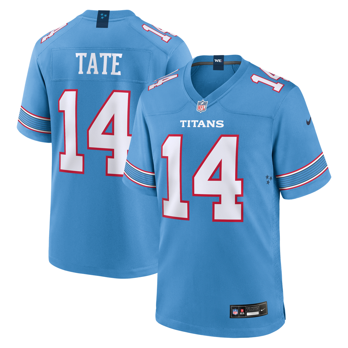 Tennessee Titans Carnell Tate Nike Light Blue Team Game Jersey