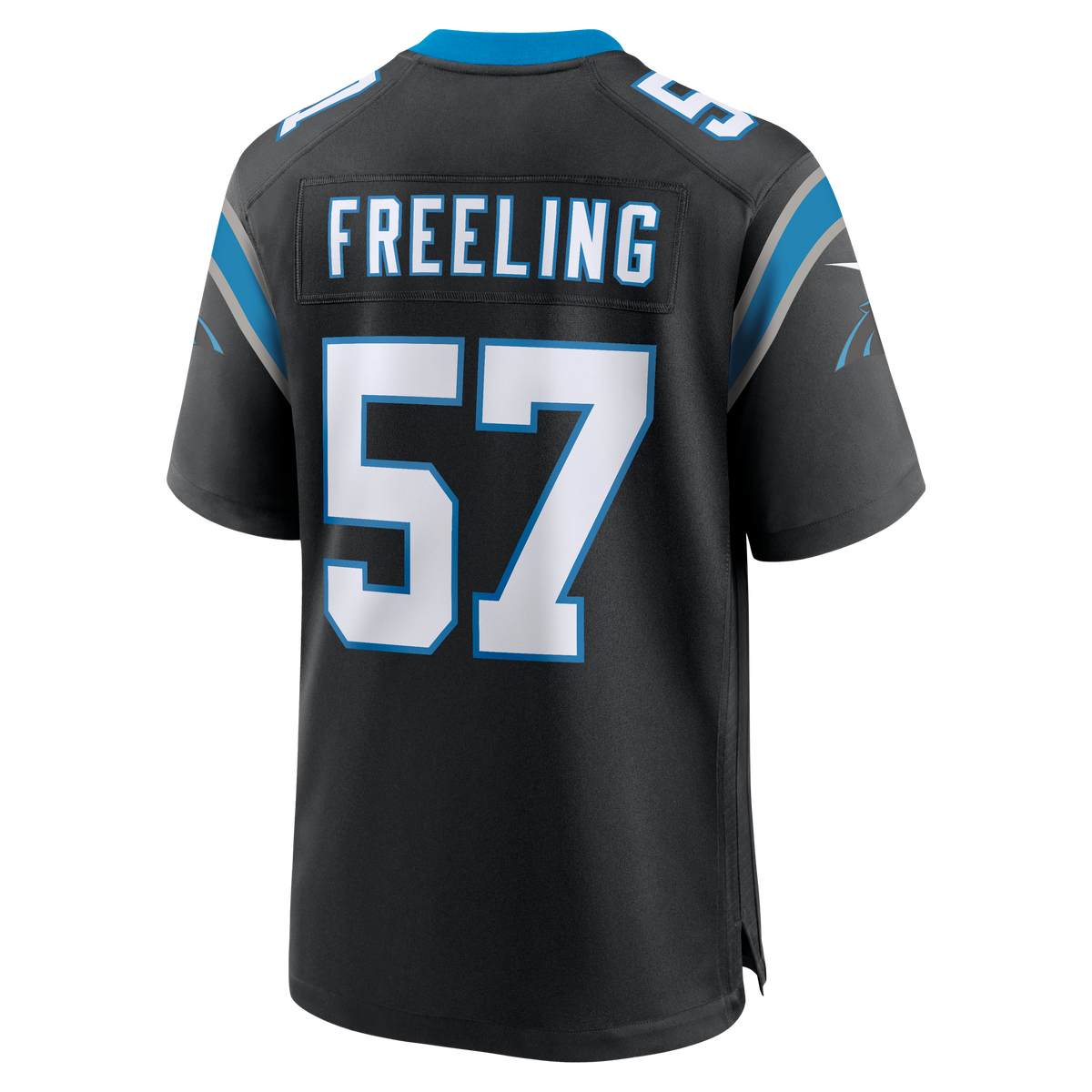 Carolina Panthers Monroe Freeling Nike Black Team Game Jersey