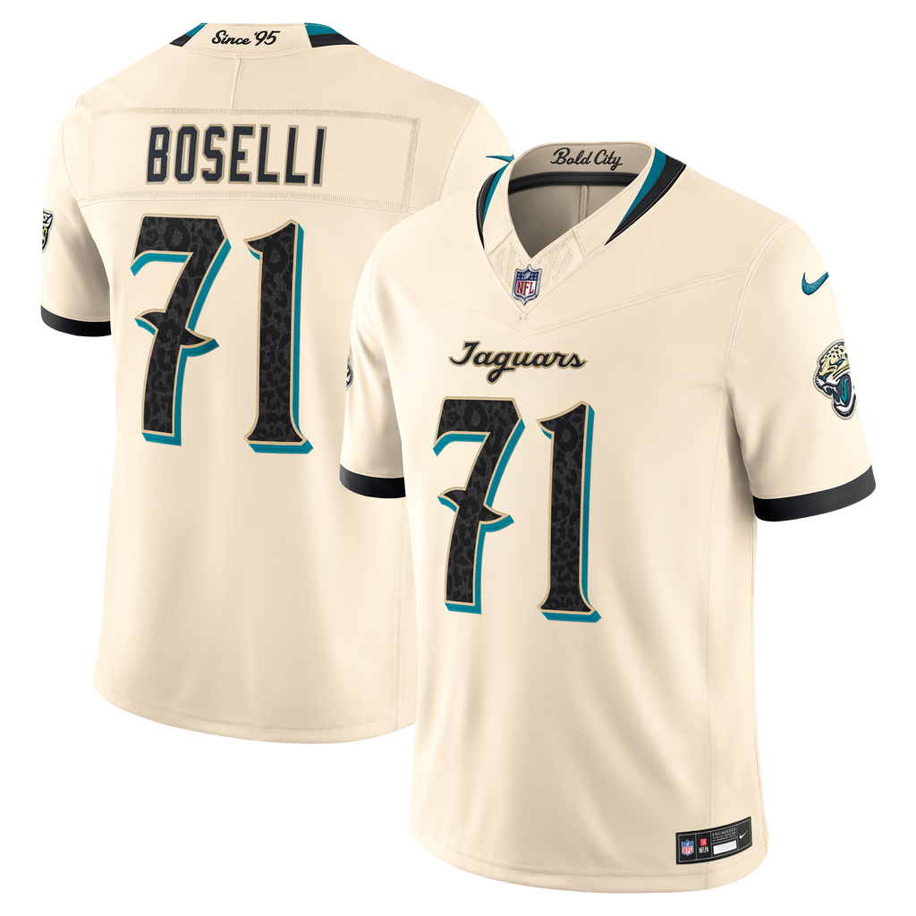Jacksonville Jaguars Tony Boselli Nike Natural 2026 Rivalries Collection Stitched Limited Jersey