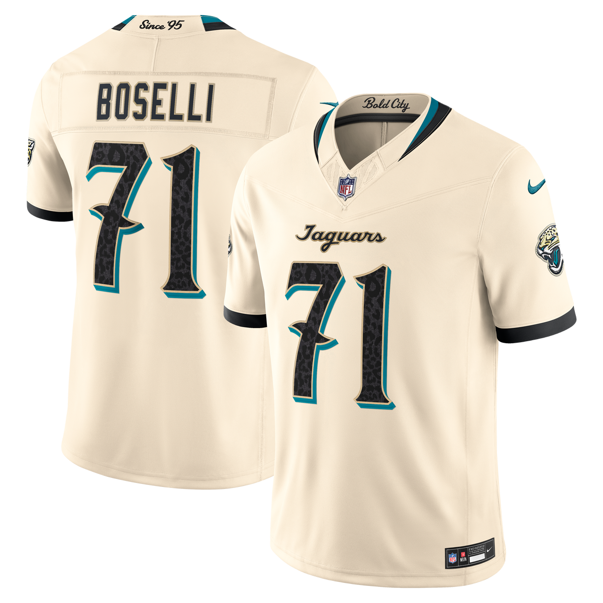 Jacksonville Jaguars Tony Boselli Nike Natural 2026 Rivalries Collection Stitched Limited Jersey