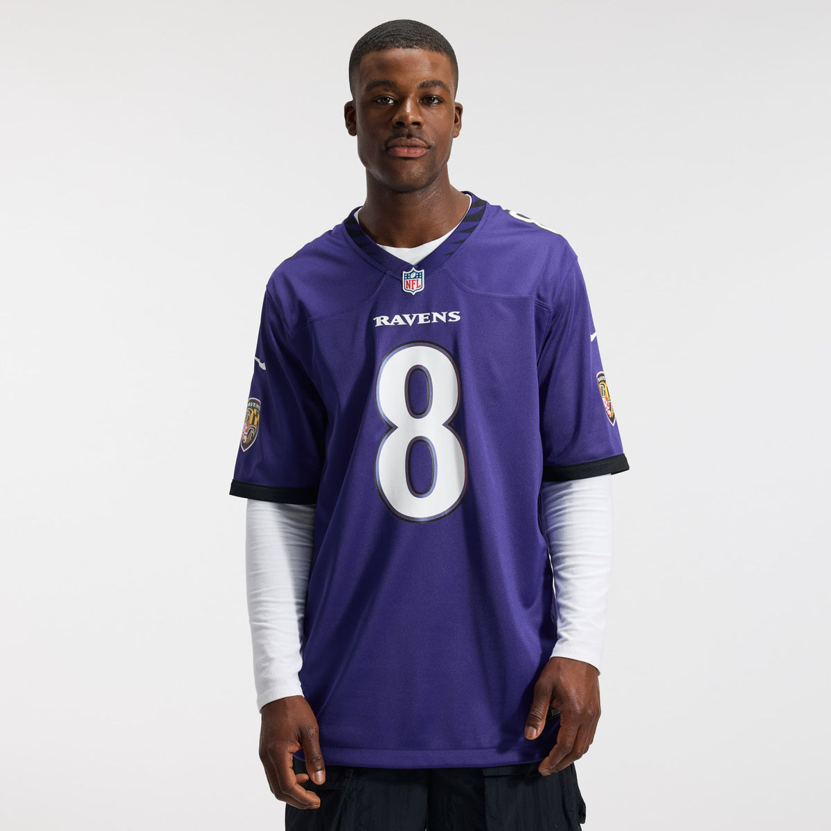 Baltimore Ravens Lamar Jackson Nike Purple Team Game Jersey