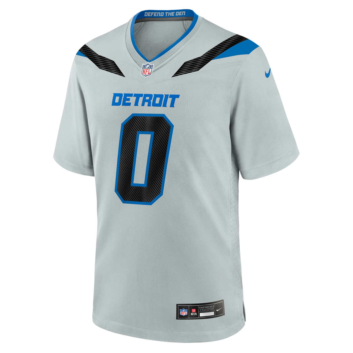 Detroit Lions Jahmyr Gibbs Nike Silver 2026 Rivalries Collection Game Jersey