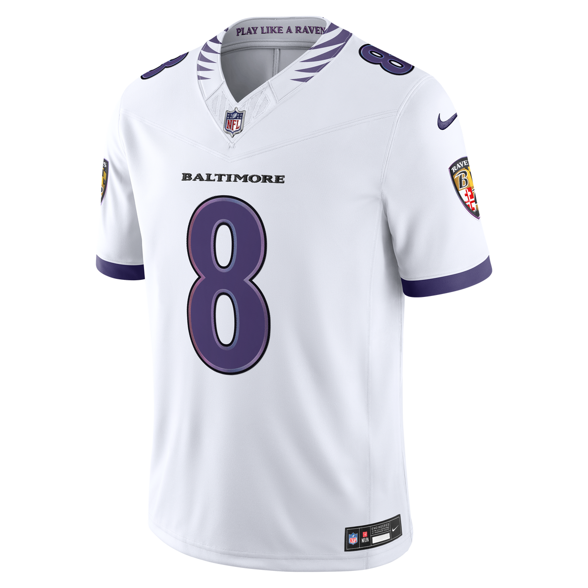 Baltimore Ravens Lamar Jackson Nike White Vapor F.U.S.E. Stitched Limited Jersey