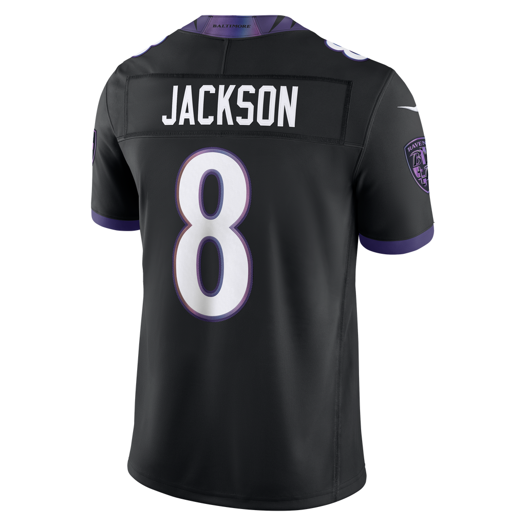 Baltimore Ravens Lamar Jackson Nike Black Alternate Alternate Vapor F.U.S.E. Stitched Limited Jersey