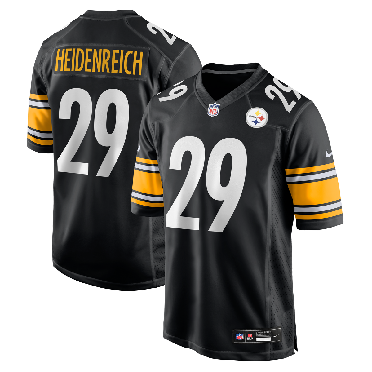 Pittsburgh Steelers Eli Heidenreich Nike Black Team Game Jersey