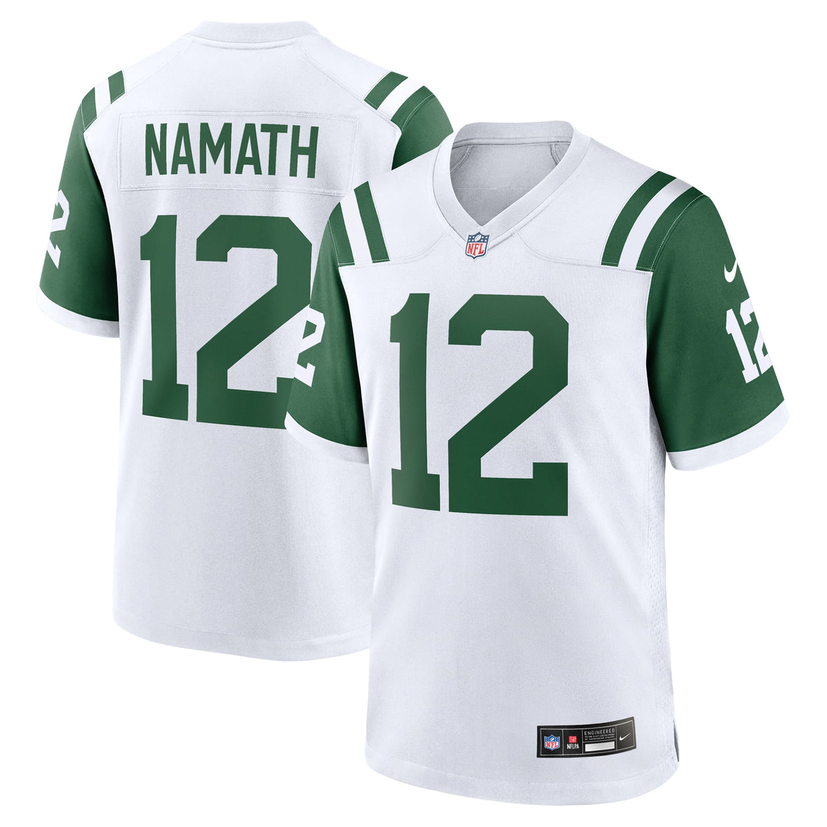 New York Jets Joe Namath Nike Legacy Black Alternate Retired Player Game Jersey