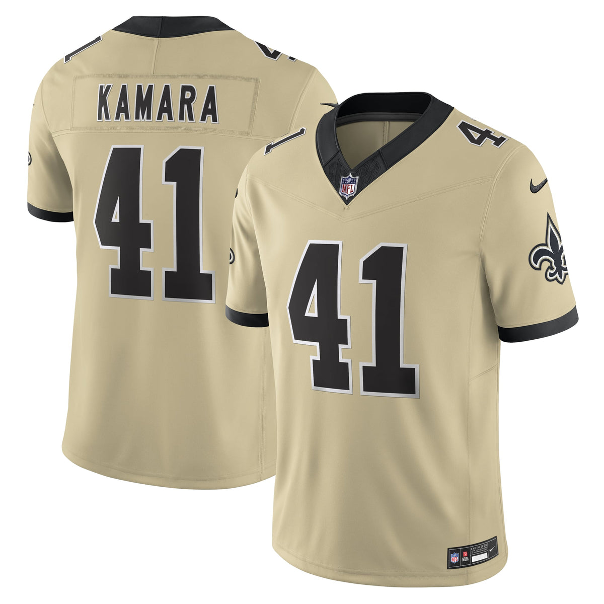 New Orleans Saints Alvin Kamara Nike Black Vapor F.U.S.E. Limited Jersey