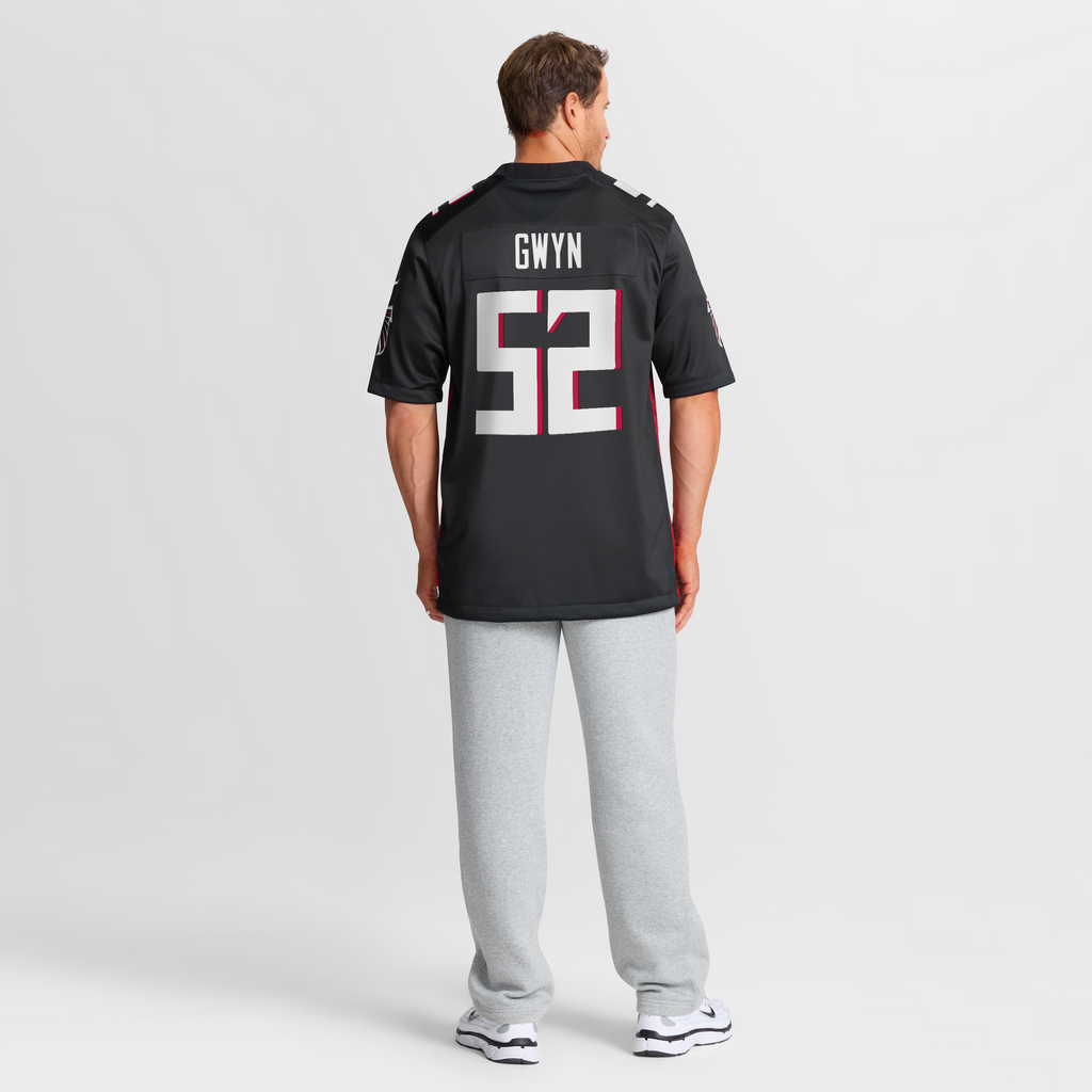 Atlanta Falcons Jovaughn Gwyn Nike Black Team Game Jersey