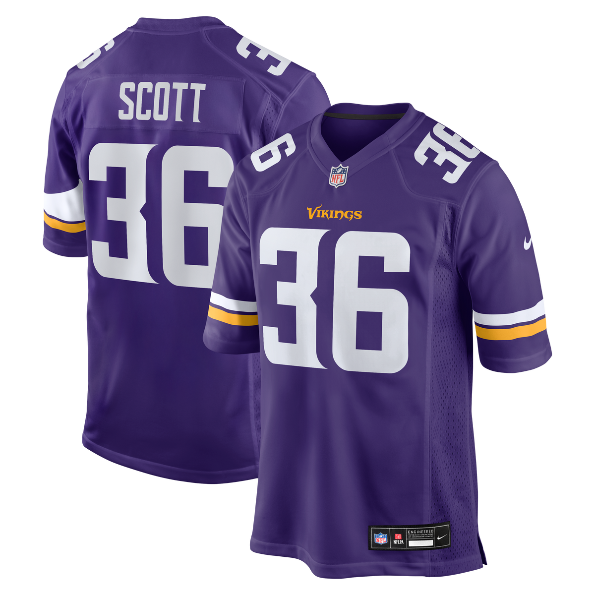 Minnesota Vikings Zavier Scott Nike Purple Team Game Jersey