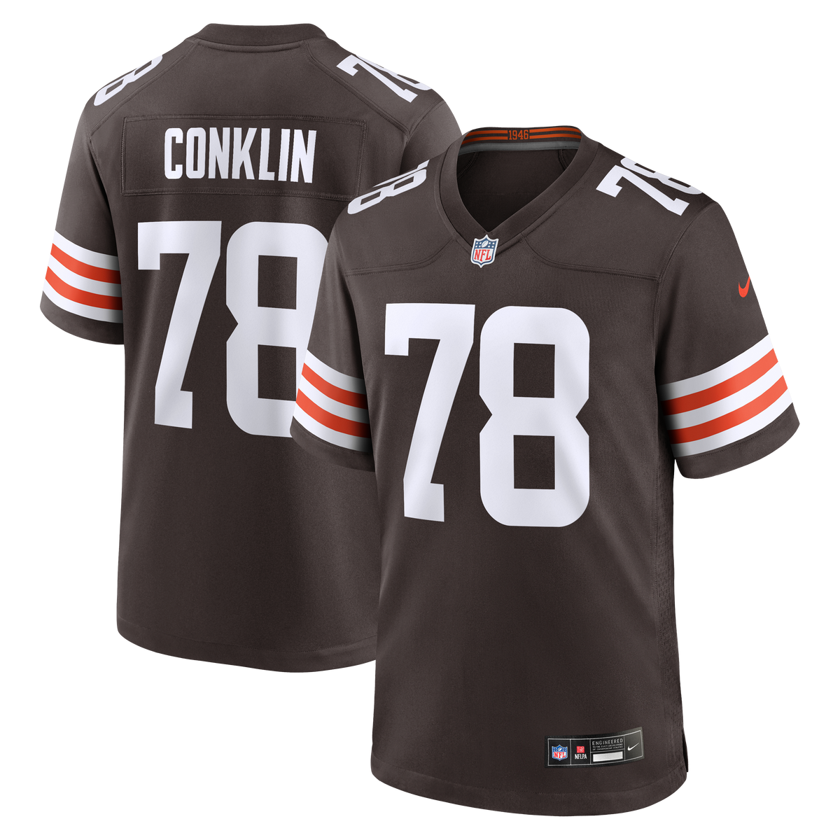Cleveland Browns Jack Conklin Nike Brown Game Player Jersey