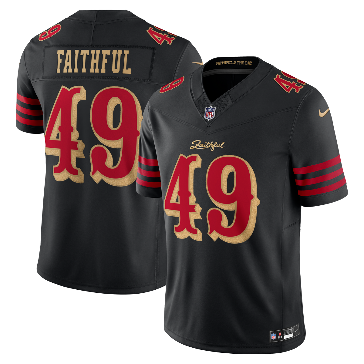 San Francisco 49ers The Faithful Nike Black Rivalries Collection Stitched Limited Jersey