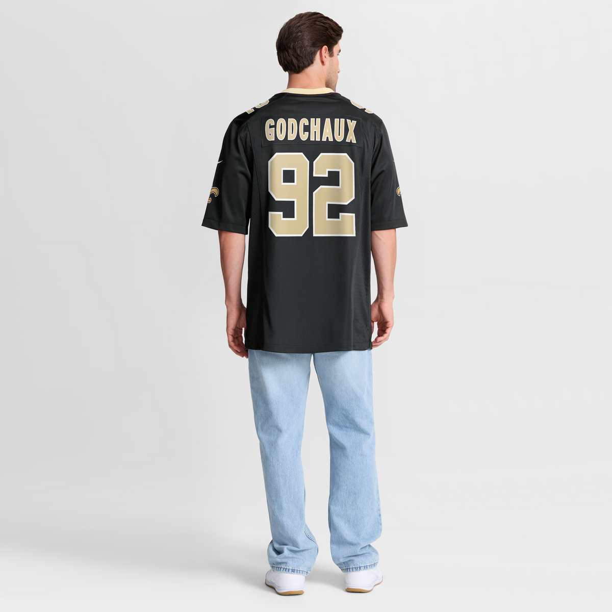 New Orleans Saints Davon Godchaux Nike Black Team Game Jersey